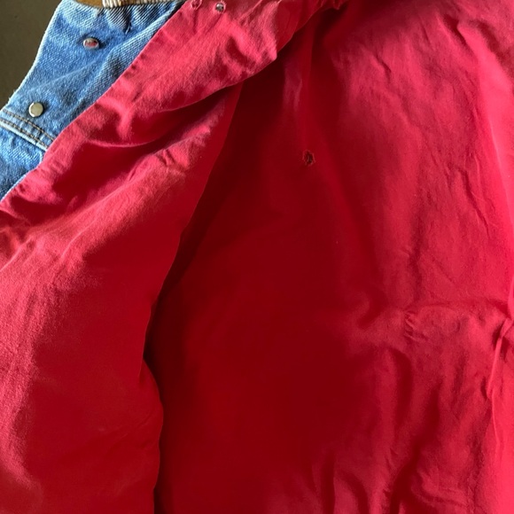 J CREW Denim Jacket USA Type 2 Pleated Vintage motorcycle Blanket Lined 1970s M - Picture 4 of 7